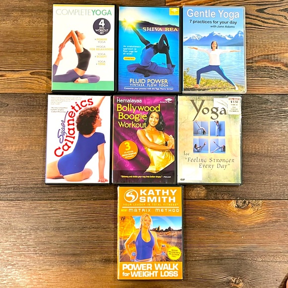 Yoga Exercise Fitness  Lot of 7 DVD’s - Picture 1 of 8